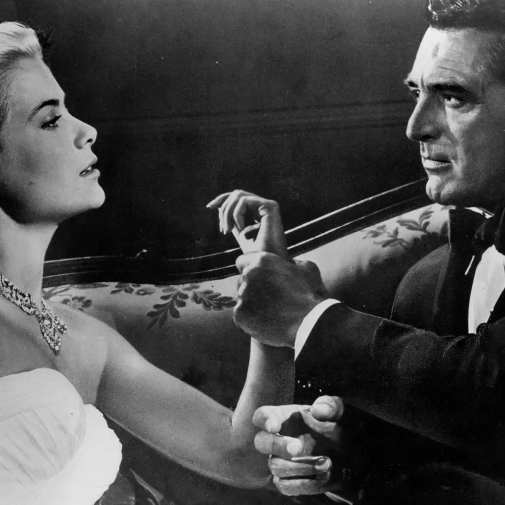 Illustration numéro 3 du produit Tableau Cary Grant et Grace Kelly imprimé sur toile 60x40 cm