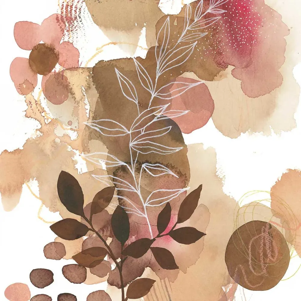 Illustration numéro 3 du produit Tableau déco bonheur floral imprimé sur toile 60x90 cm