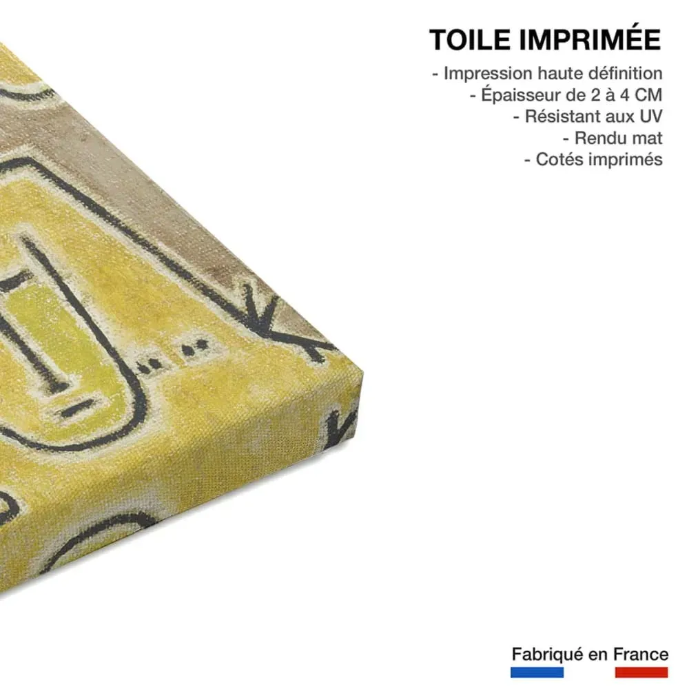 Illustration numéro 3 du produit Tableau  de Klee Gilet Rouge imprimé sur toile 40x60 cm