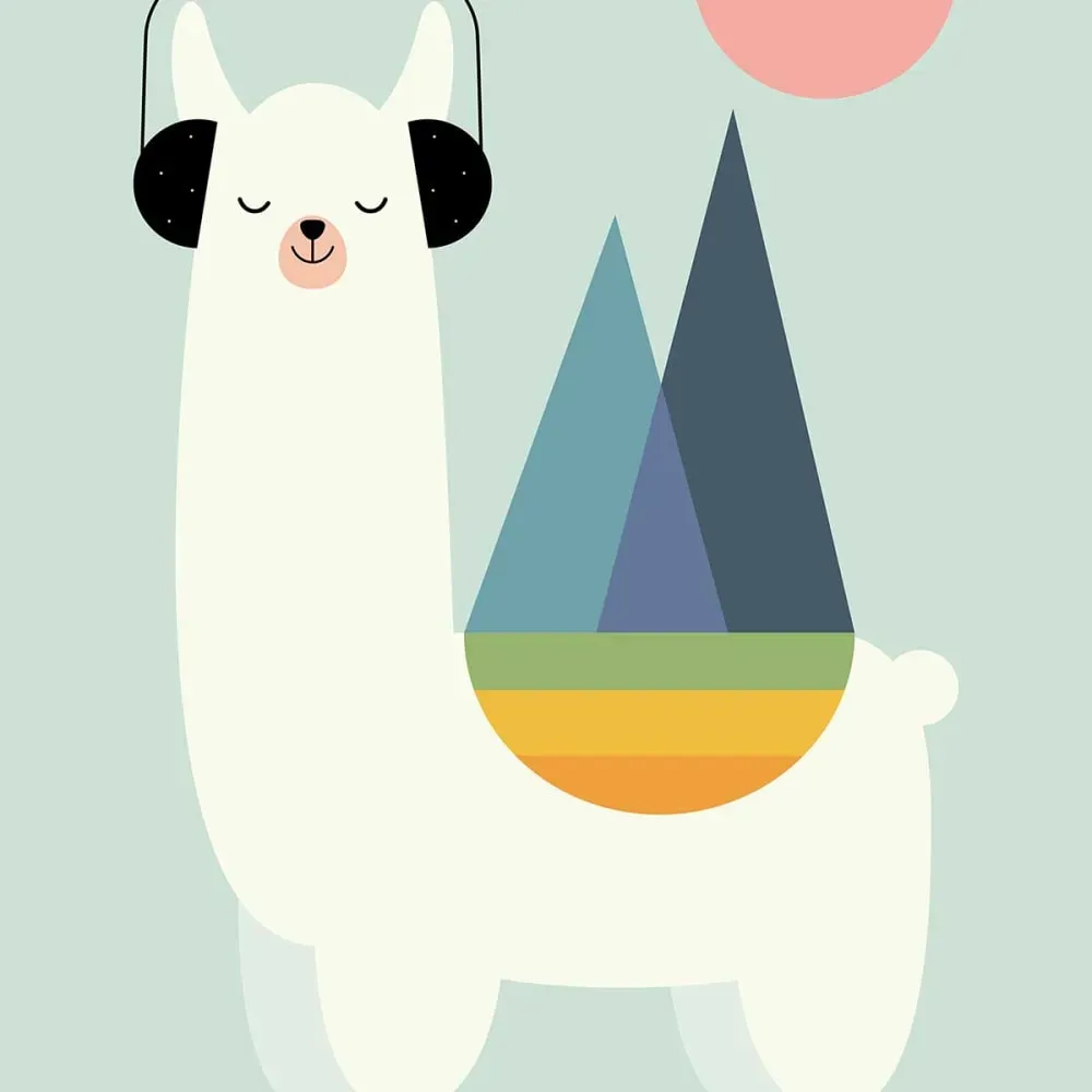 Illustration numéro 3 du produit Tableau musique d'Alpaga imprimé sur toile 40x60 cm