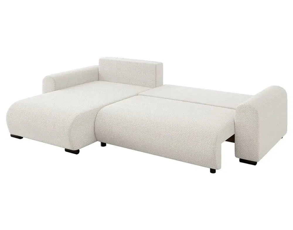 Illustration numéro 3 du produit Canapé d'angle réversible convertible 4 places en velours texturé