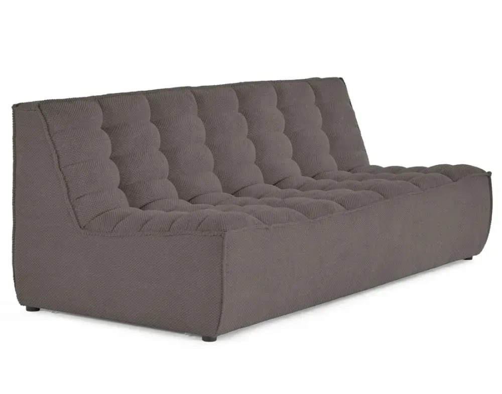 Illustration numéro 3 du produit Canapé modulable 3 places  en velours texturé gris