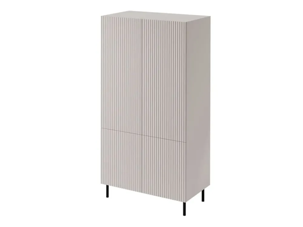 Illustration numéro 3 du produit Armoire avec penderie contemporain 90 cm écru