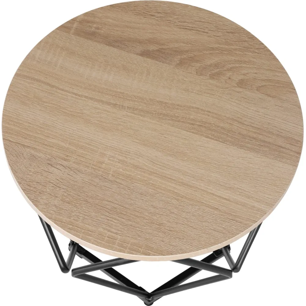 Illustration numéro 3 du produit Ensemble de 2 Tables basses Cadre en forme de diamant Style industriel