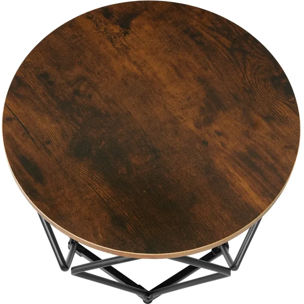 Illustration numéro 3 du produit Ensemble de 2 Tables basses Cadre en forme de diamant Style industriel