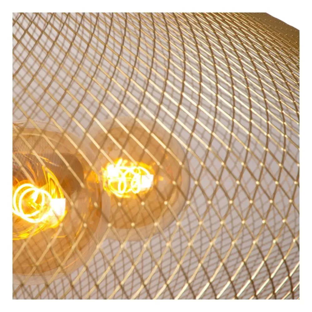 Illustration numéro 3 du produit Suspension métal 3 lumières or mat 85 cm