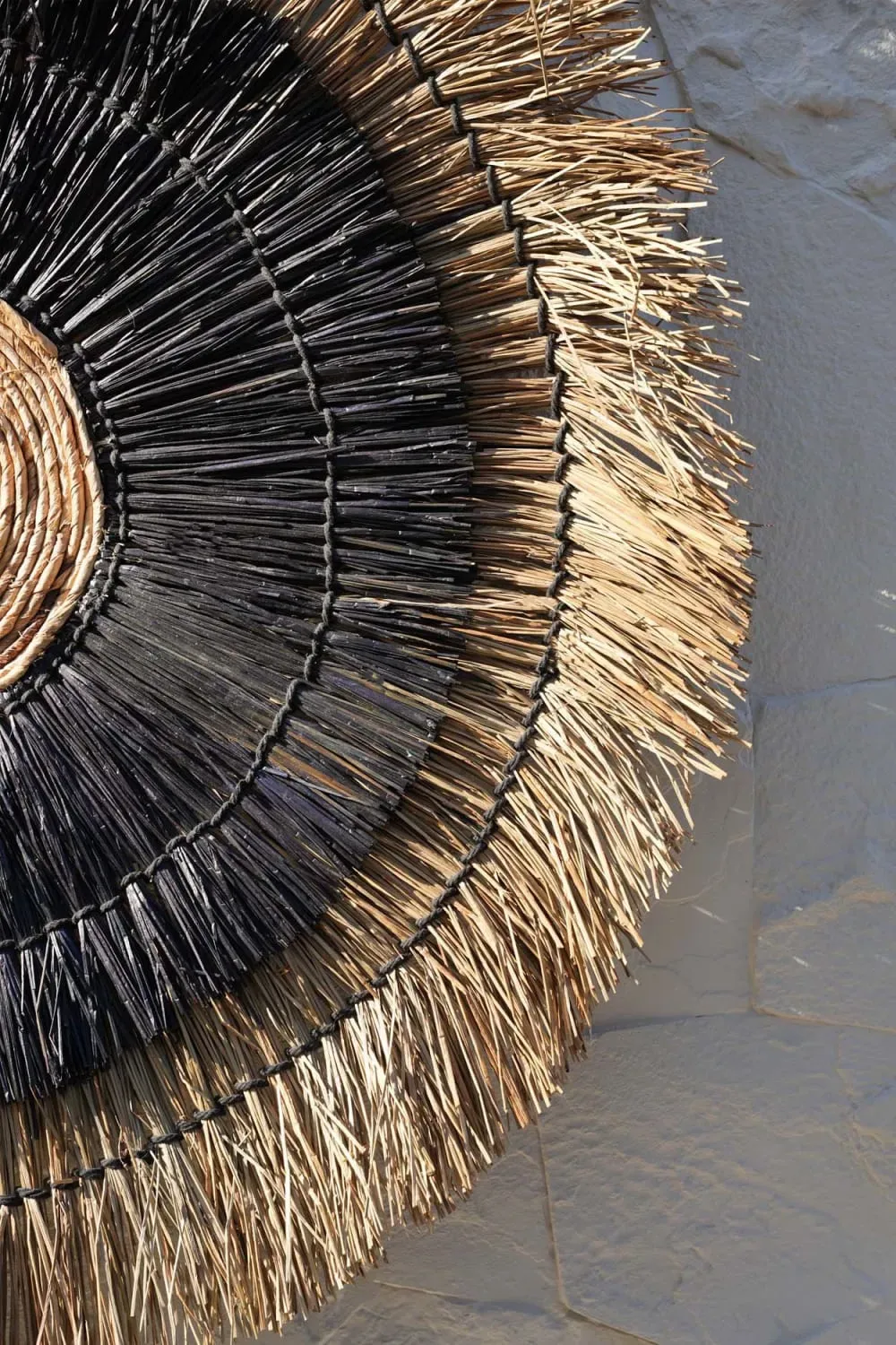 Illustration numéro 3 du produit Décoration murale en feuille de bananier 110x110