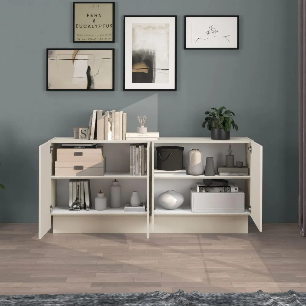 Illustration numéro 3 du produit Buffet 4 portes 160 cm effet bois cachemire