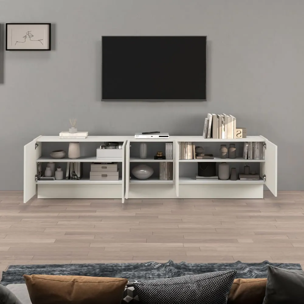 Illustration numéro 3 du produit Meuble tv 5 portes 225 cm effet bois cachemire