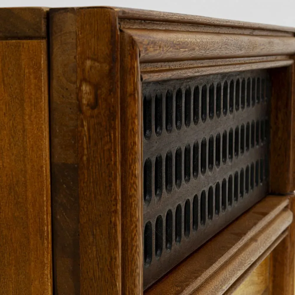 Illustration numéro 3 du produit Table de chevet 2 tiroirs en manguier