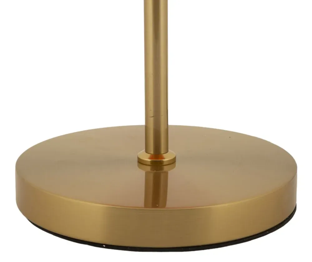 Illustration numéro 3 du produit Lampe de table en métal doré et verre (Ø 30 x 16 x 53 cm)