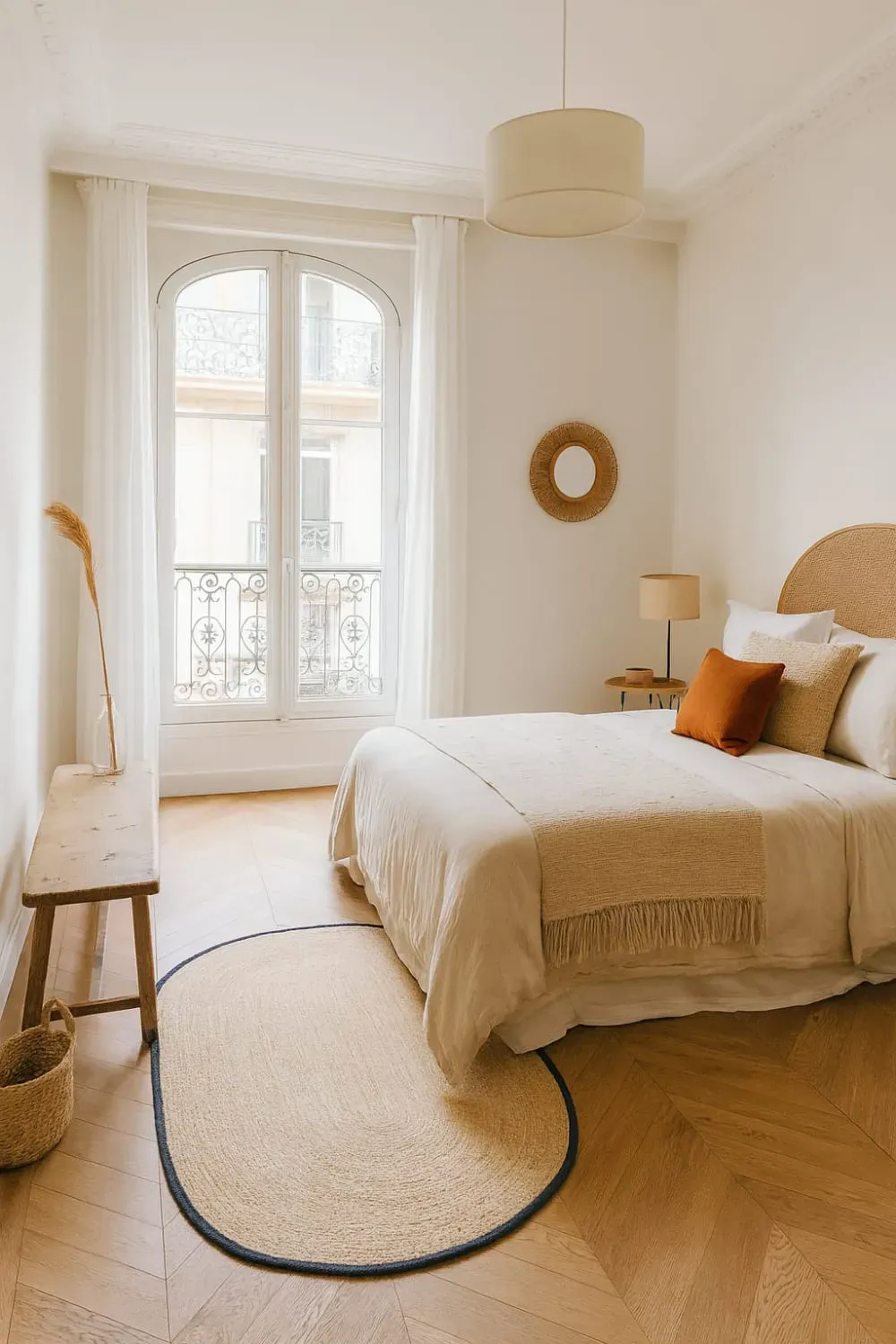 Illustration numéro 3 du produit Tapis ovale en jute naturelle tissé noir 150 x 90 cm