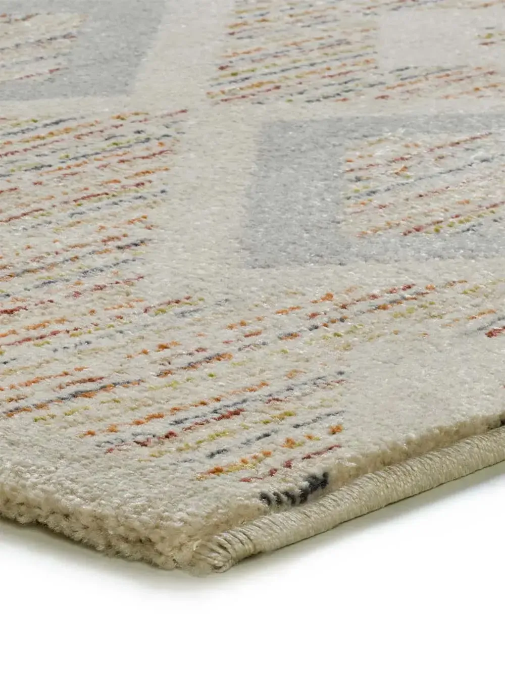Illustration numéro 3 du produit Tapis de couloir géométrique multicolore / beige 80x200 cm