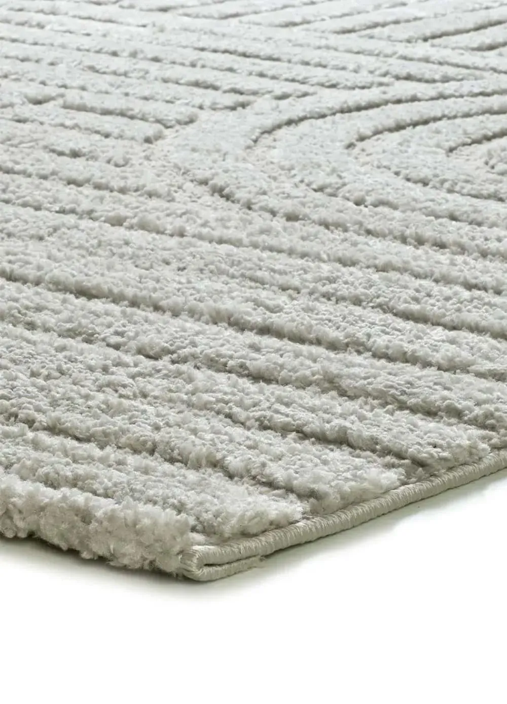 Illustration numéro 3 du produit Tapis à relief géométrique gris 152x235 cm