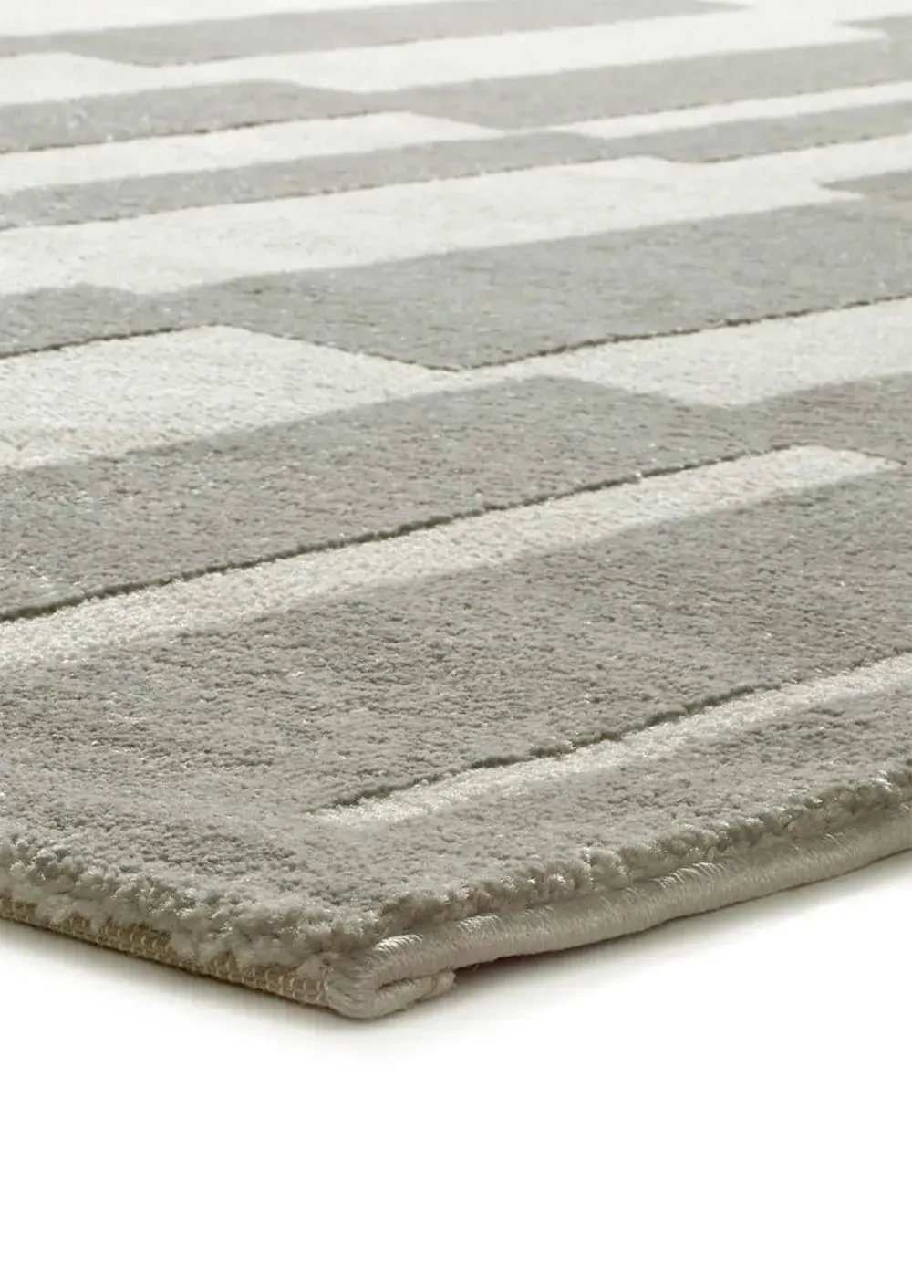 Illustration numéro 3 du produit Tapis à relief géométrique gris/blanc 160x230 cm