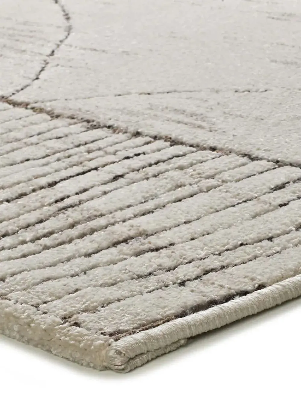 Illustration numéro 3 du produit Tapis ethnique crème / marron 80x120 cm