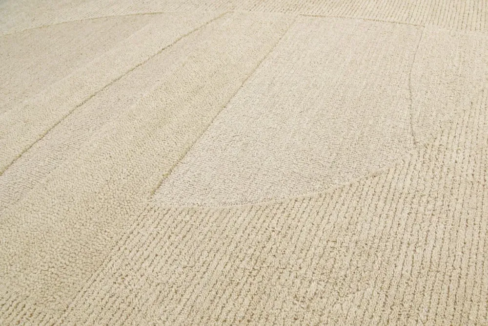 Illustration numéro 3 du produit Tapis tufté à la main pure laine vierge inspiration nature 110x170