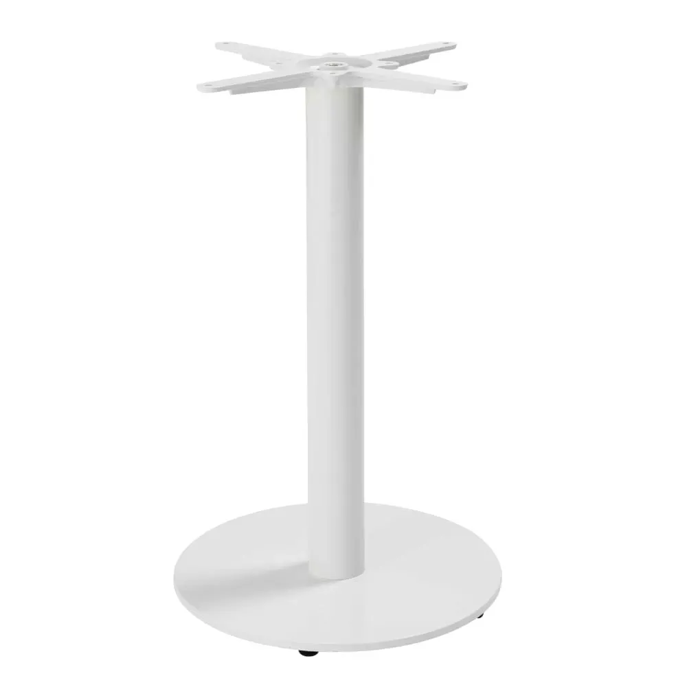 Illustration numéro 3 du produit Table à manger carrée 60 cm pied blanc et revêtement béton gris clair