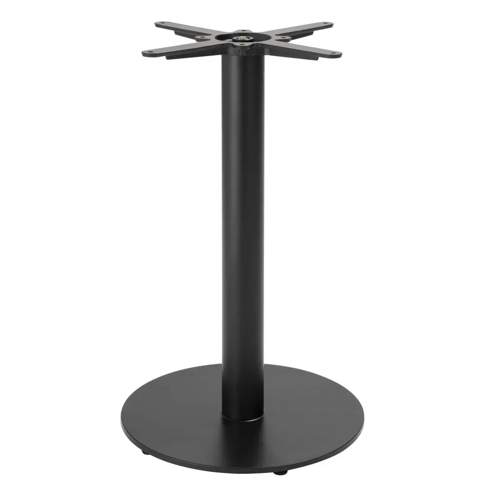 Illustration numéro 3 du produit Table à manger carrée 60 cm pied noir et revêtement béton gris