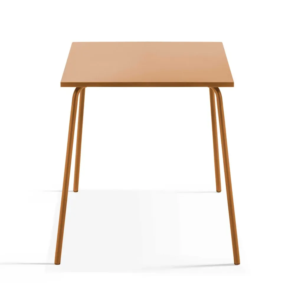 Illustration numéro 3 du produit Ensemble table de jardin carrée et 2 chaises Caramel
