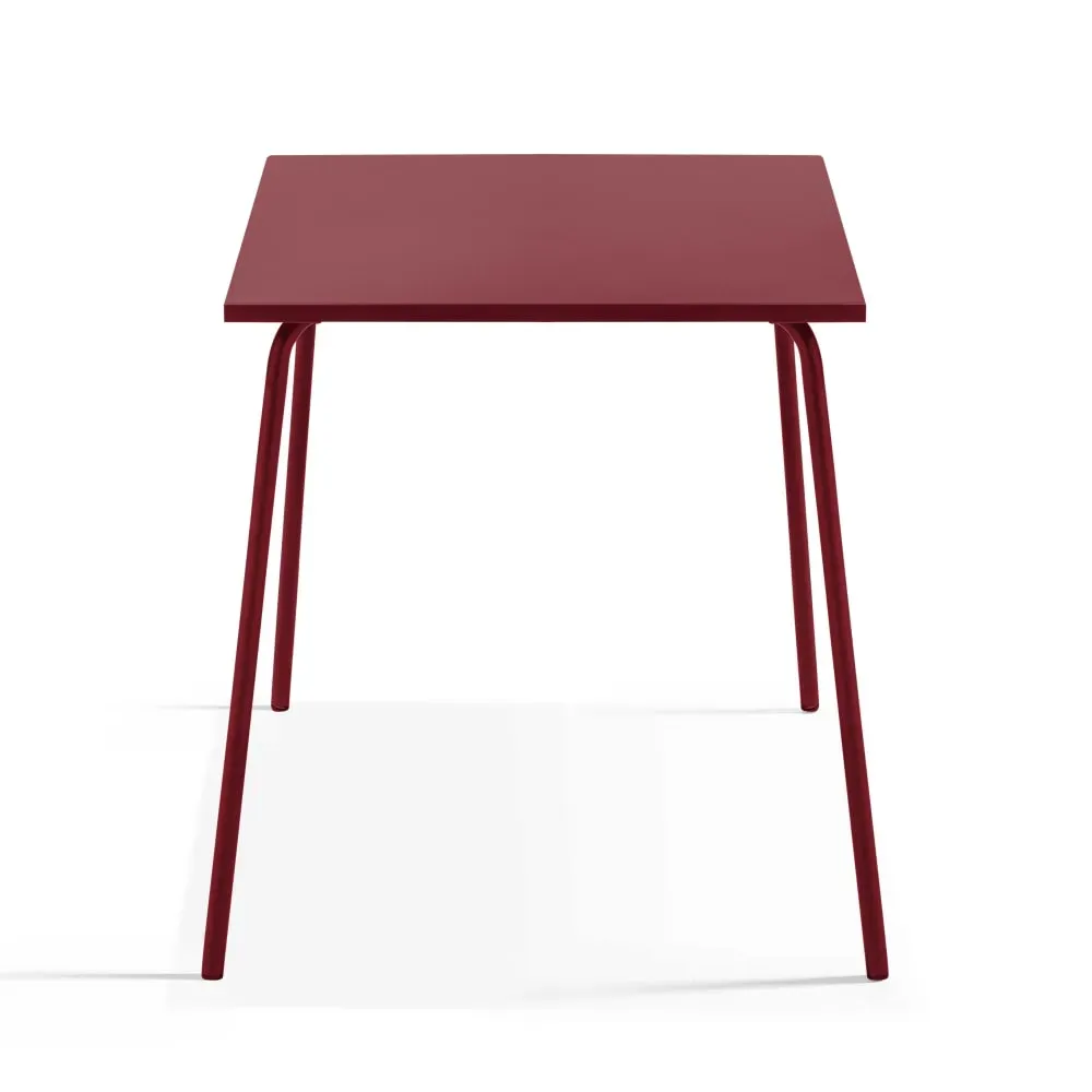 Illustration numéro 3 du produit Ensemble table de jardin carrée et 2 chaises Pourpre