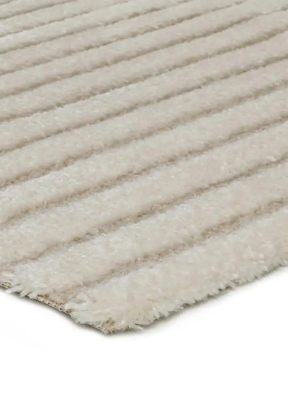 Illustration numéro 3 du produit Tapis à relief scandinave blanc 120x170 cm