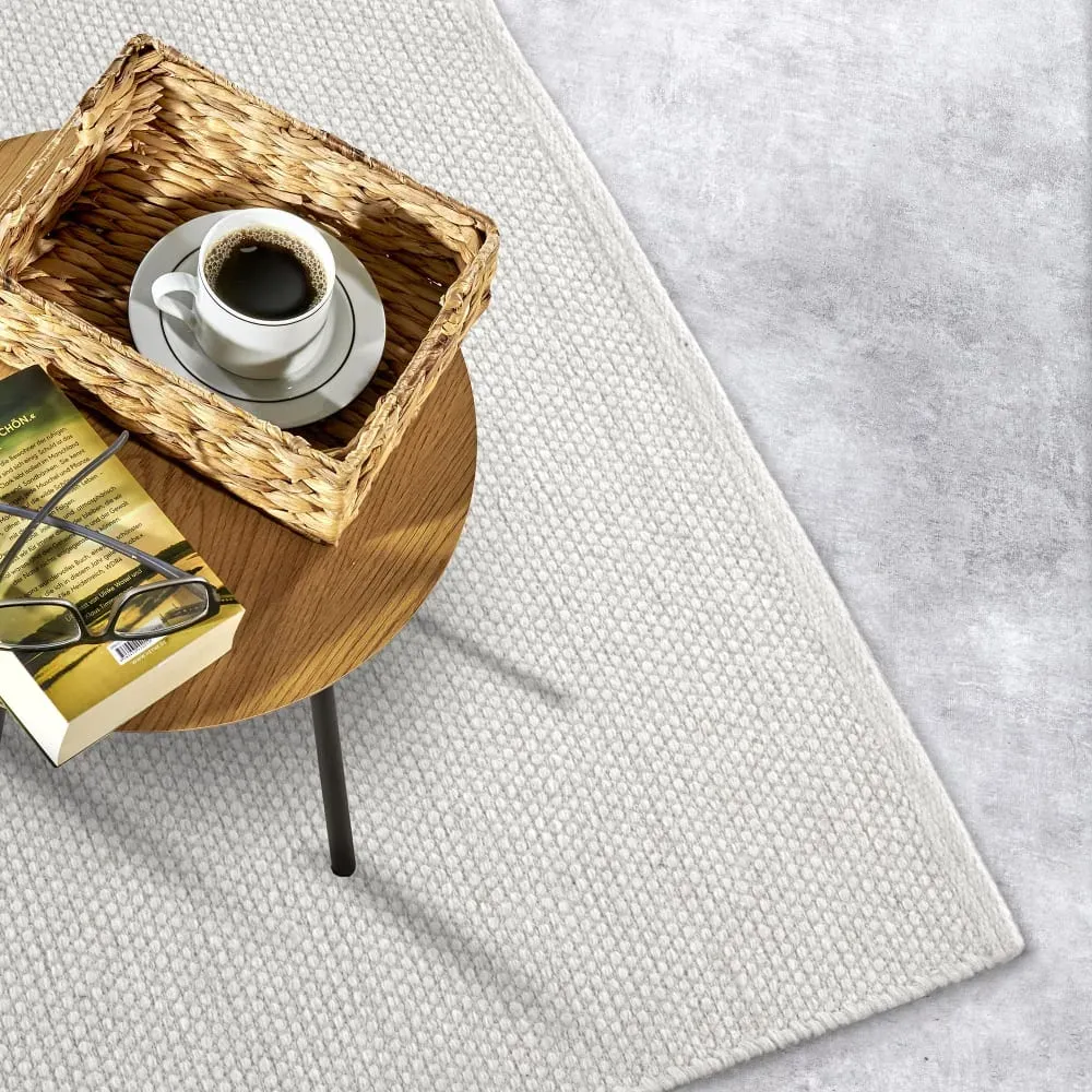 Illustration numéro 3 du produit Tapis couloir en Laine blanc naturel 80x200cm - ELLE Decoration