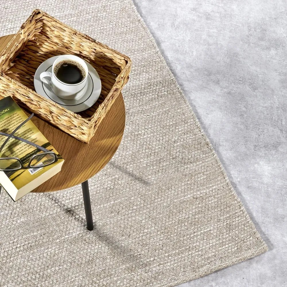 Illustration numéro 3 du produit Tapis couloir en Laine lin naturel 80x150cm - ELLE Decoration