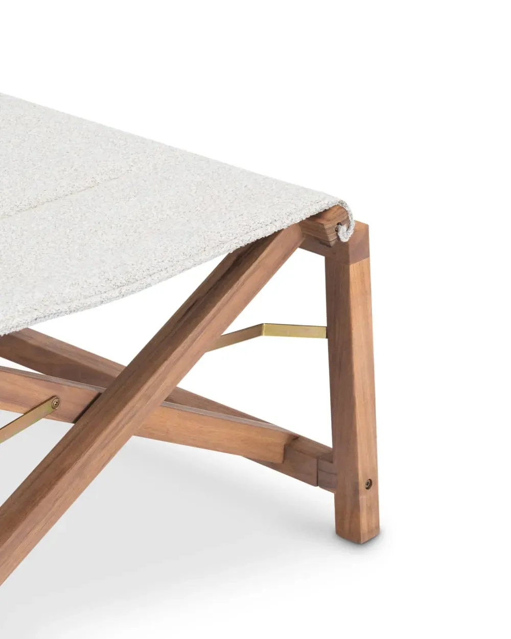 Illustration numéro 3 du produit Set de 2 chaises longues safari et table d'appoint beige