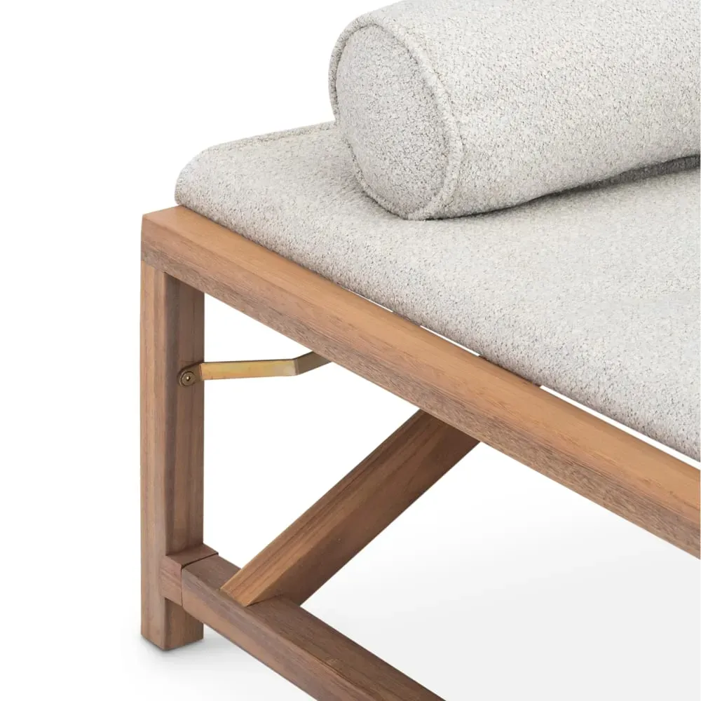Illustration numéro 3 du produit Chaise longue safari beige