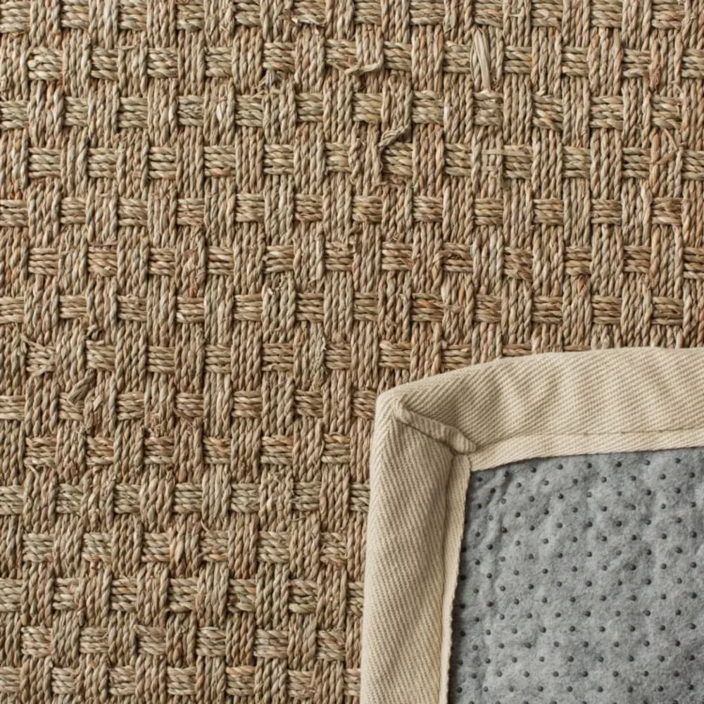 Illustration numéro 3 du produit Tapis Herbe de mer Naturel / Ivoire 122 X 122 cm