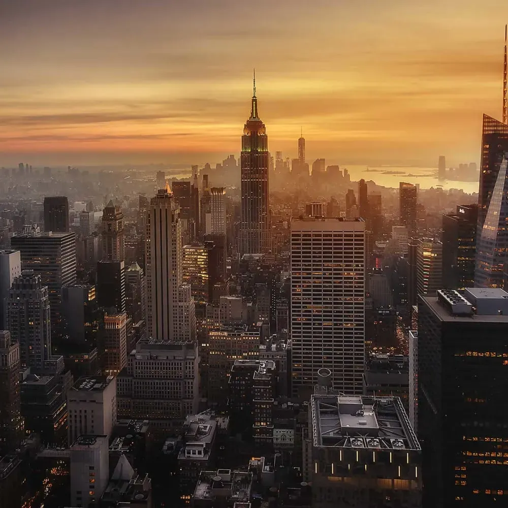 Illustration numéro 3 du produit Tableau manhattan's light impression sur aluminium 120x80 cm