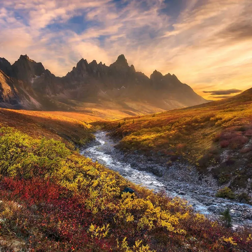 Illustration numéro 3 du produit Tableau moutain paradise impression sur aluminium 120x80 cm