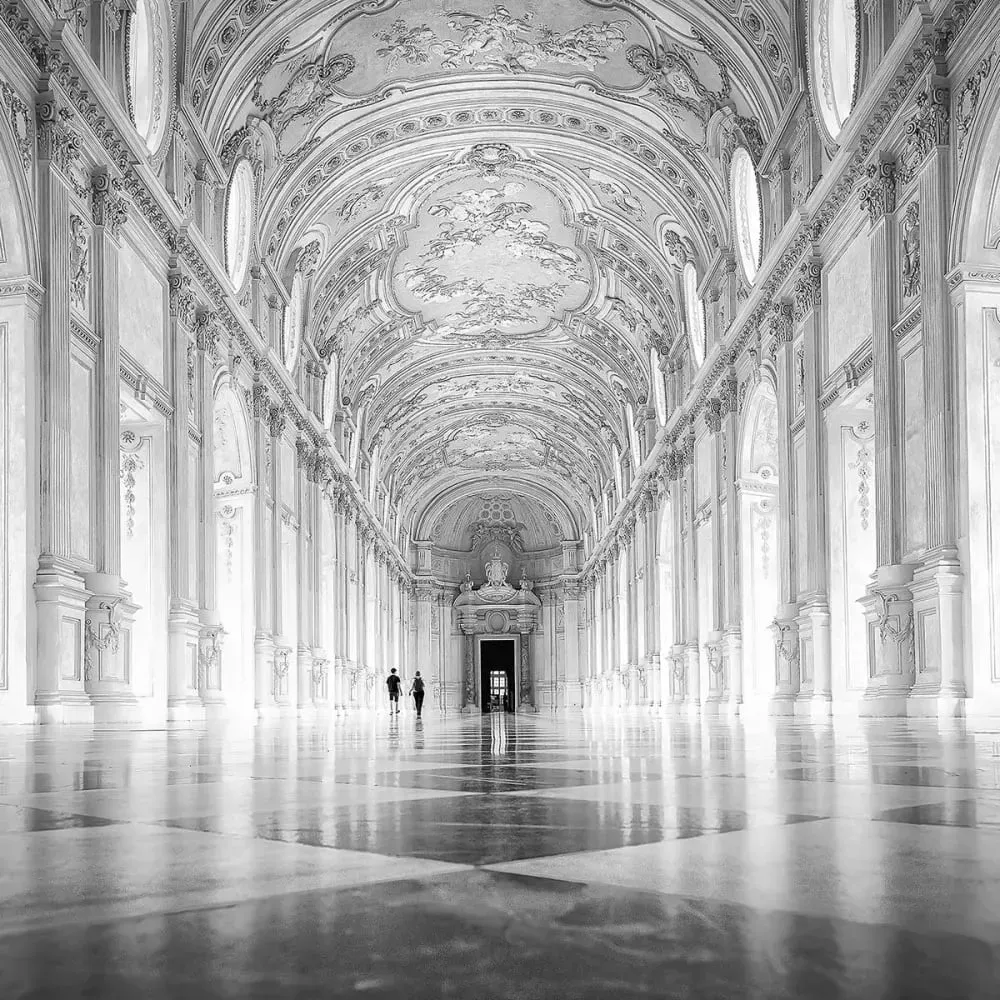 Illustration numéro 3 du produit Tableau d'art galerie des glaces toile imprimée 120x80 cm