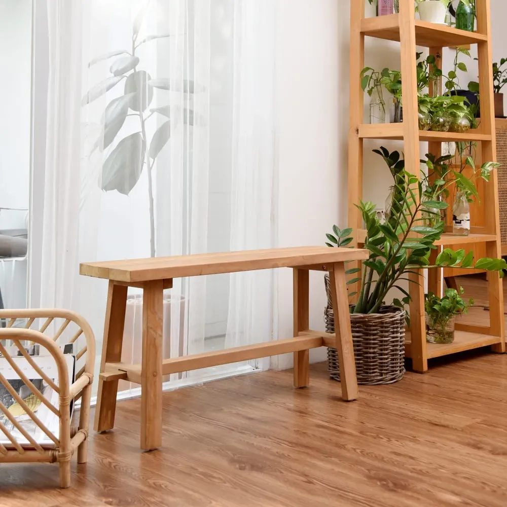 Illustration numéro 3 du produit Banc entrée chambre en bois massif de teak