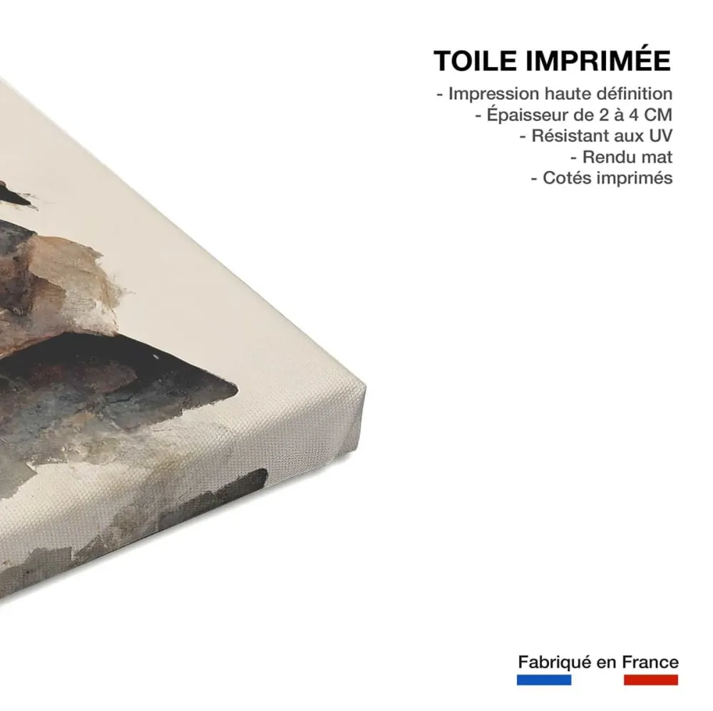 Illustration numéro 3 du produit Tableau nature morte fleur corail  imprimé sur toile 60x90 cm