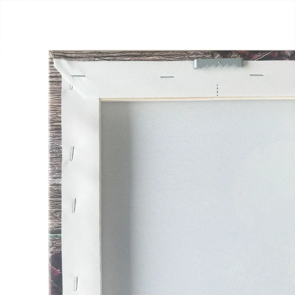 Illustration numéro 3 du produit Tableau contemporain fleurs lierre  imprimé sur toile 60x90 cm