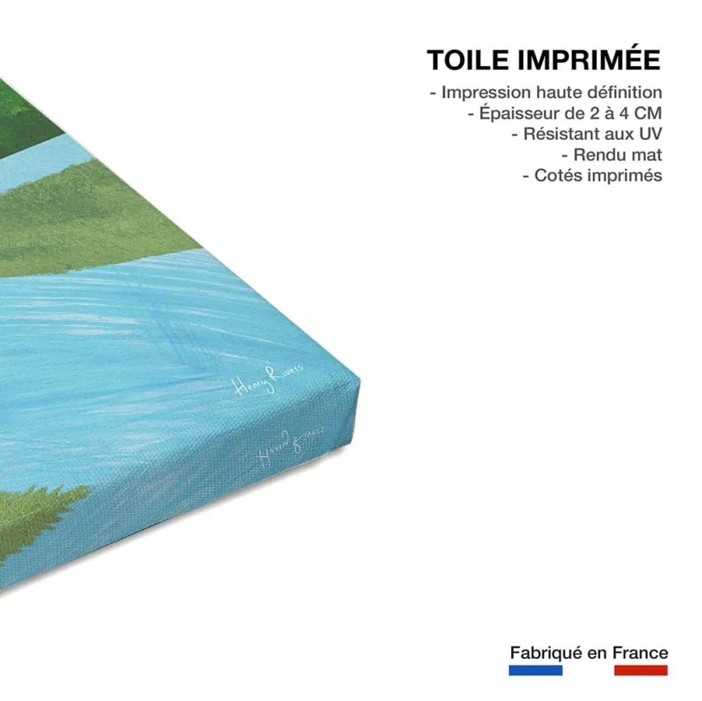 Illustration numéro 3 du produit Tableau retro vintage paddle  imprimé sur toile 60x90 cm