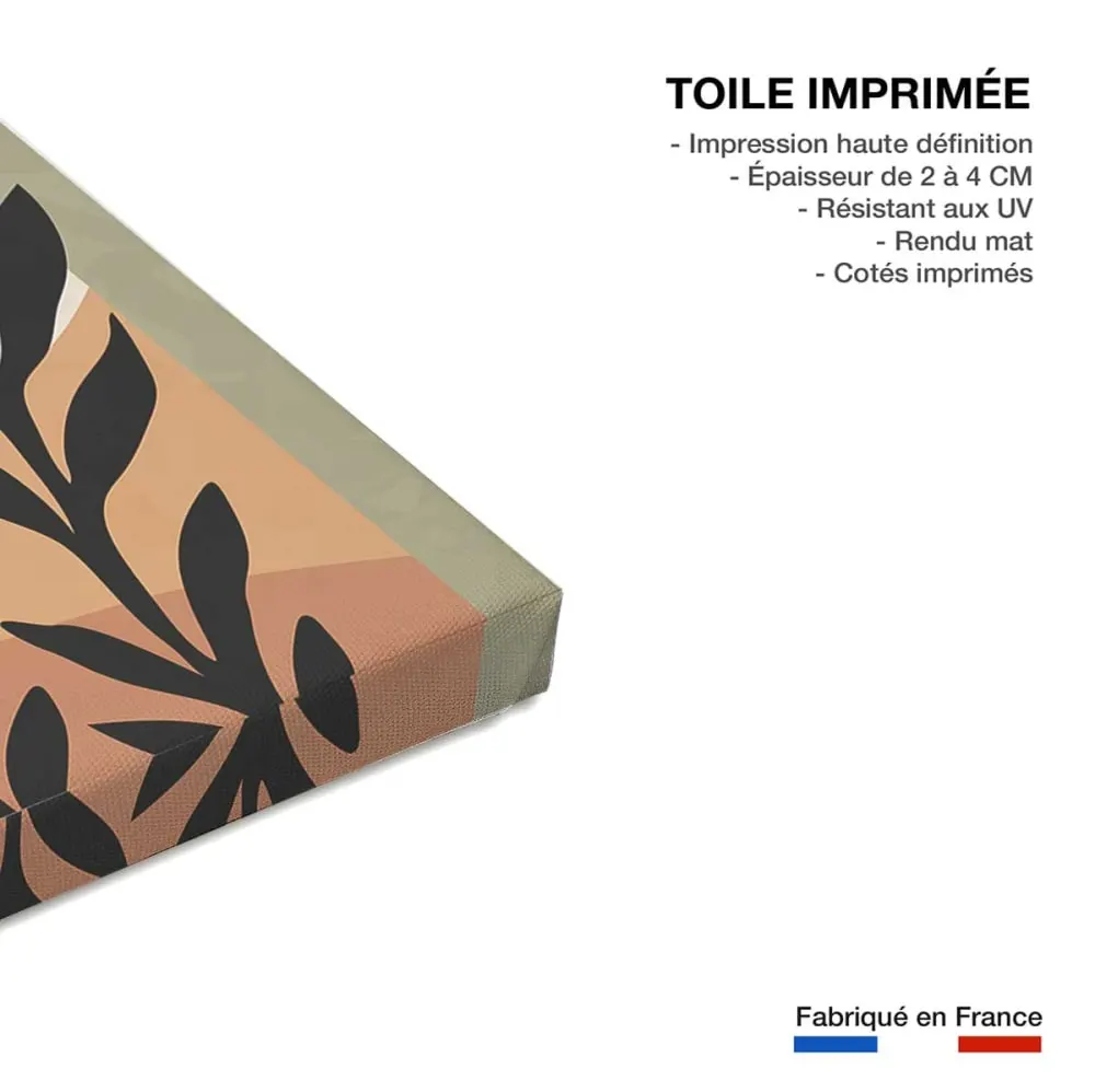 Illustration numéro 3 du produit Tableau contemporain fleurs luna  imprimé sur toile 60x90 cm