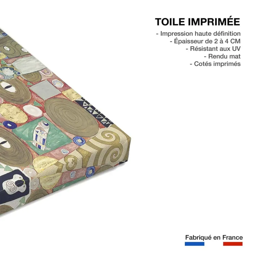 Illustration numéro 3 du produit L'arbre de vie -Tableau gustave klimt  imprimé sur toile 90x60 cm