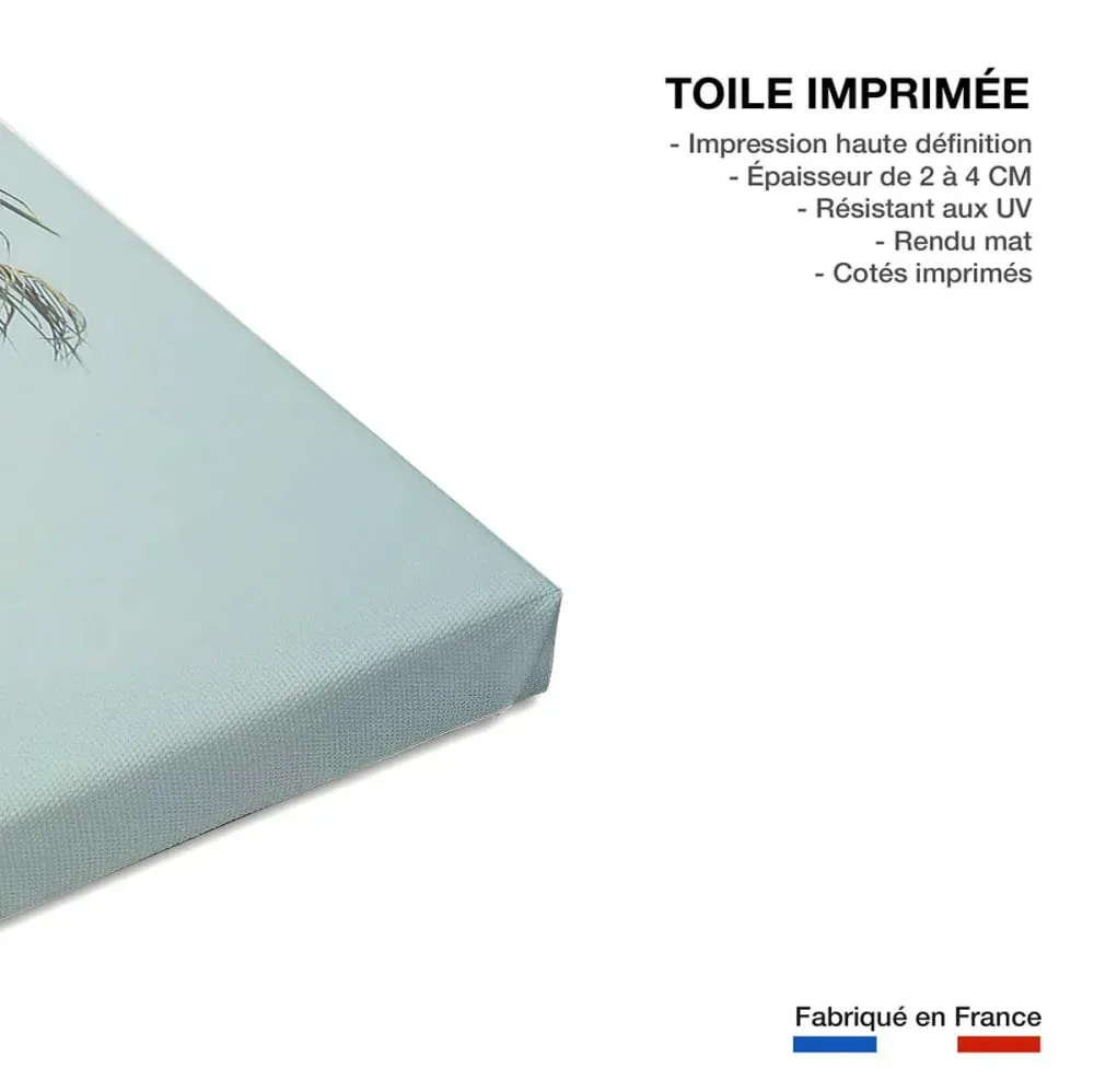 Illustration numéro 3 du produit Tableau mer combi bleu sur la plage  imprimé sur toile 90x60 cm