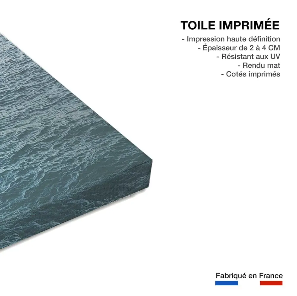 Illustration numéro 3 du produit Tableau paysage mer tranquille  imprimé sur toile 60x90 cm