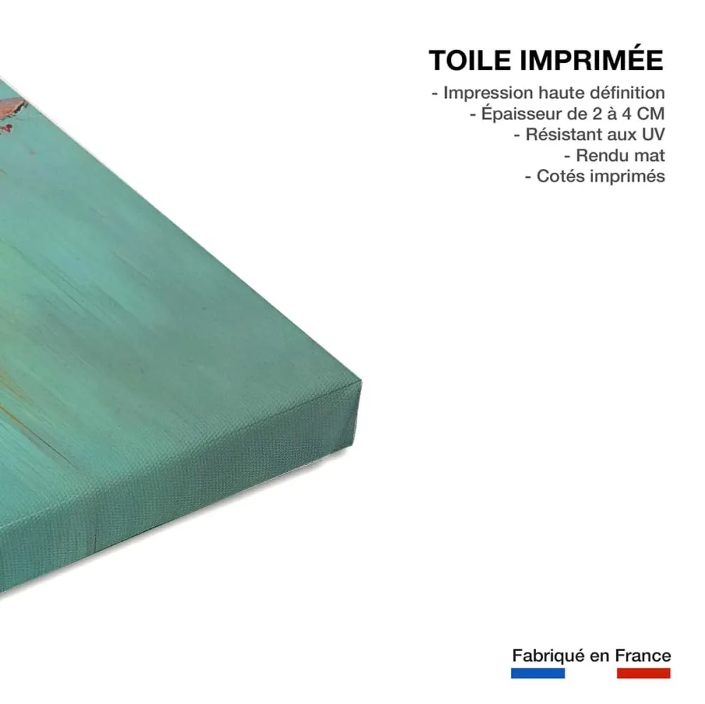 Illustration numéro 3 du produit Tableau de fleurs nénuphars  imprimé sur toile 60x90 cm