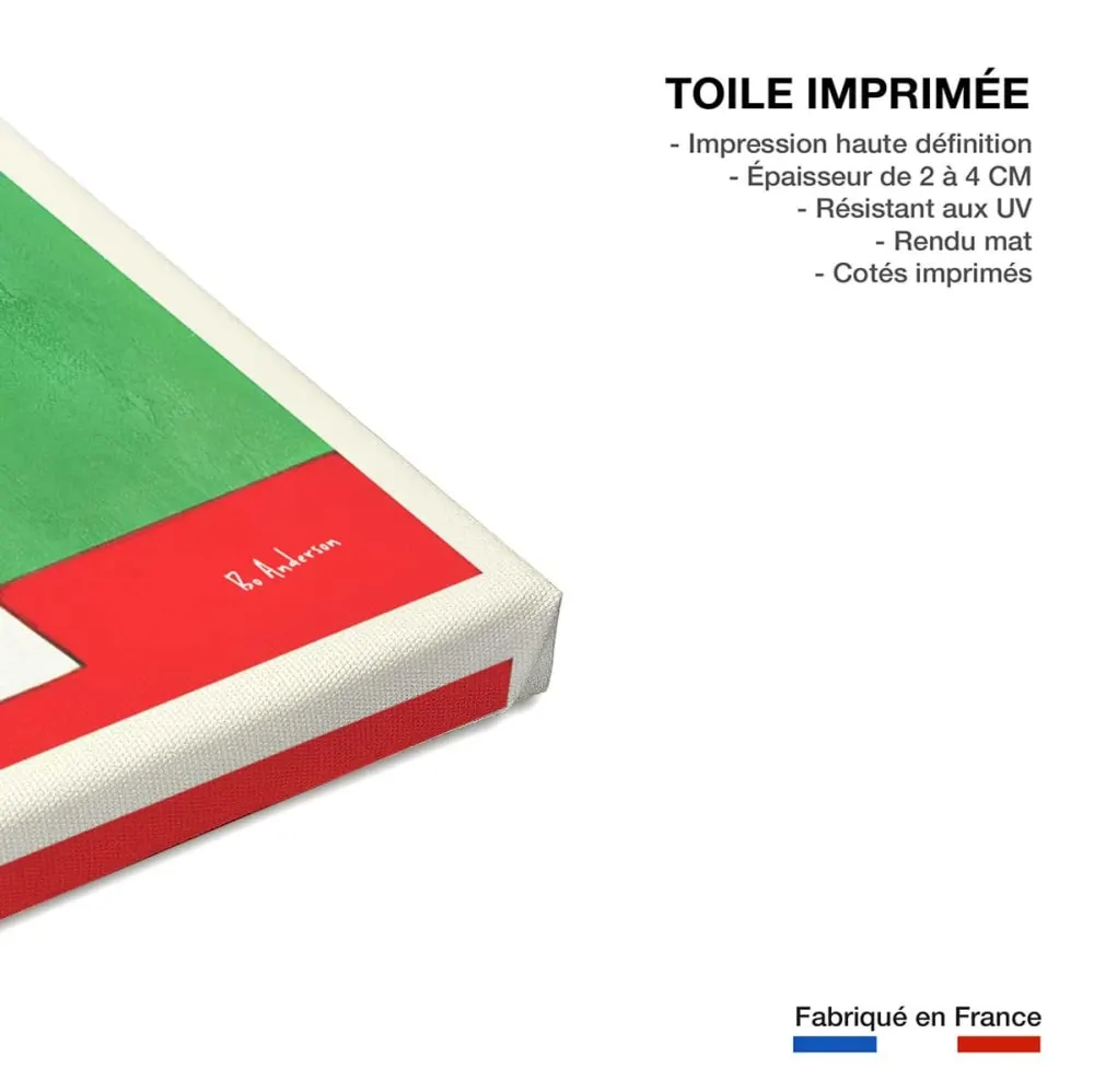 Illustration numéro 3 du produit Tableau art contemporain vincent, my love  imprimé sur toile 60x90 cm