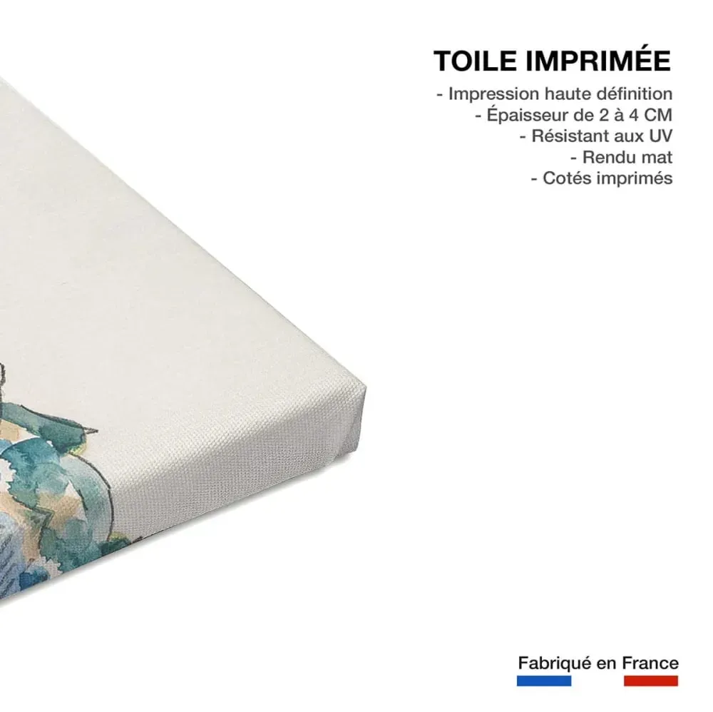 Illustration numéro 3 du produit Tableau la rochelle de paul signac  imprimé sur toile 90x60 cm