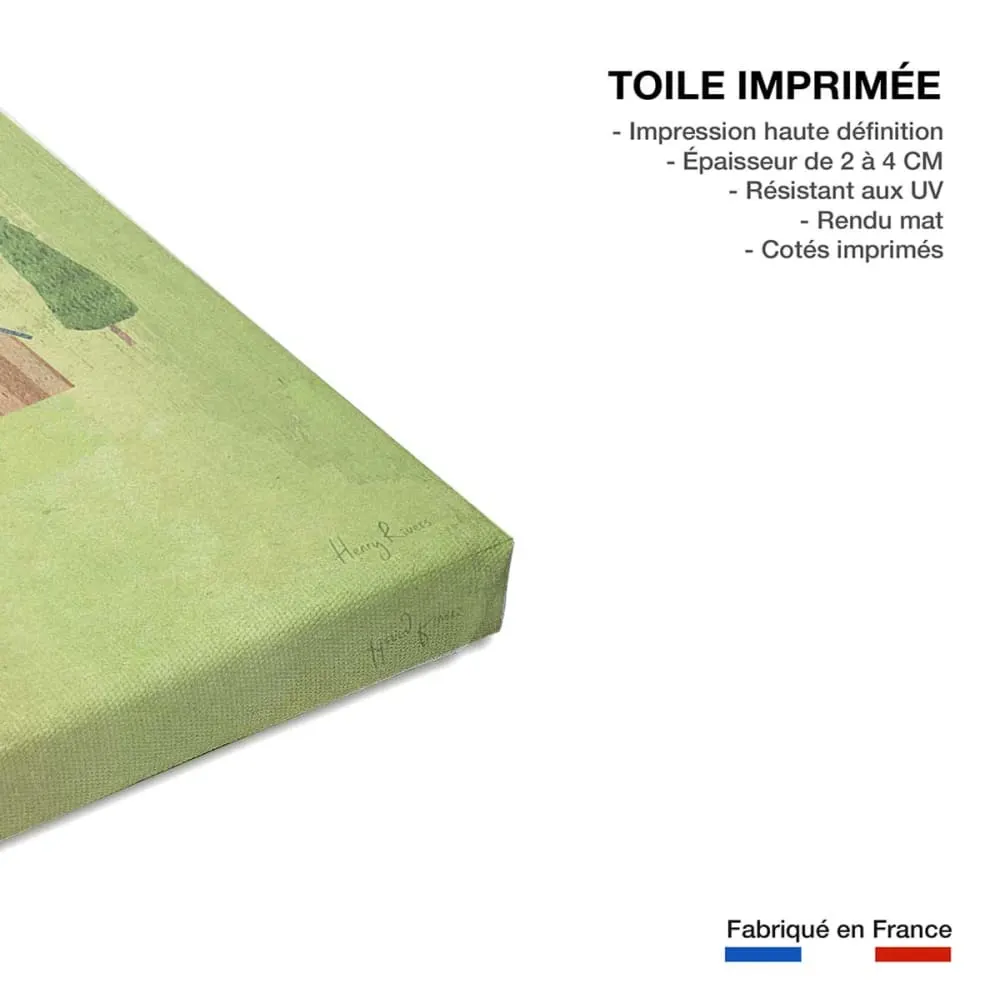 Illustration numéro 3 du produit Tableau paysage autriche vintage  imprimé sur toile 60x90 cm