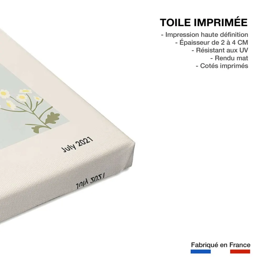 Illustration numéro 3 du produit Tableau fleurs paris flower market  imprimé sur toile 60x90 cm