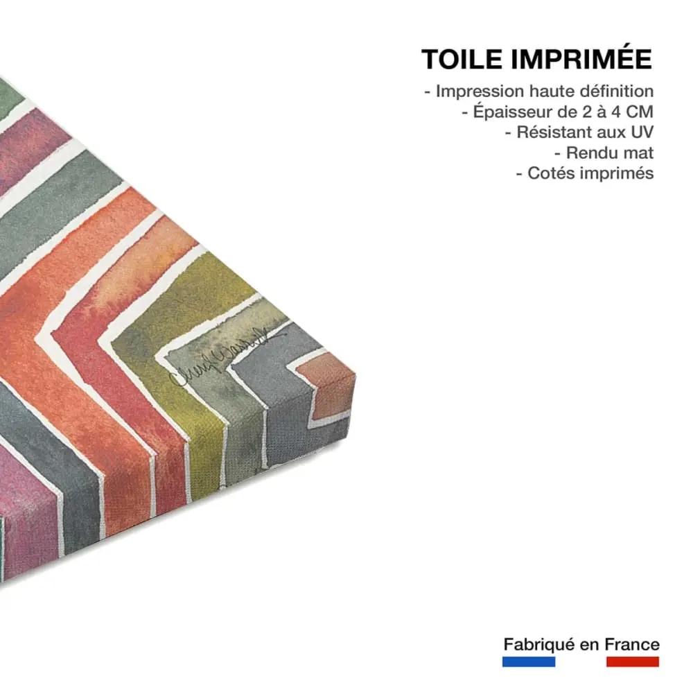 Illustration numéro 3 du produit Tableau abstrait rayures ii  imprimé sur toile 60x90 cm