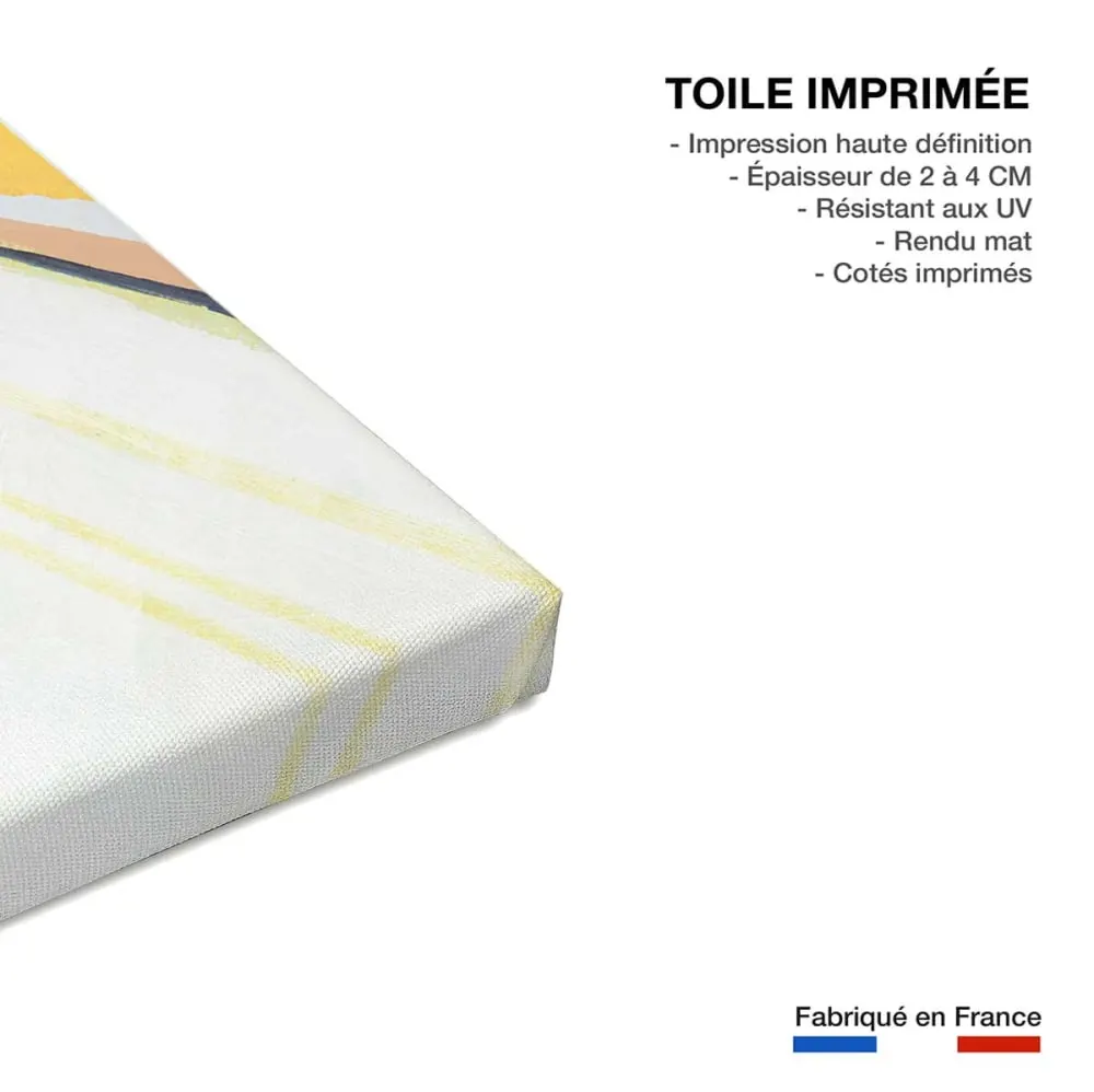 Illustration numéro 3 du produit Tableau abstrait bonbons du désert  imprimé sur toile 60x90 cm