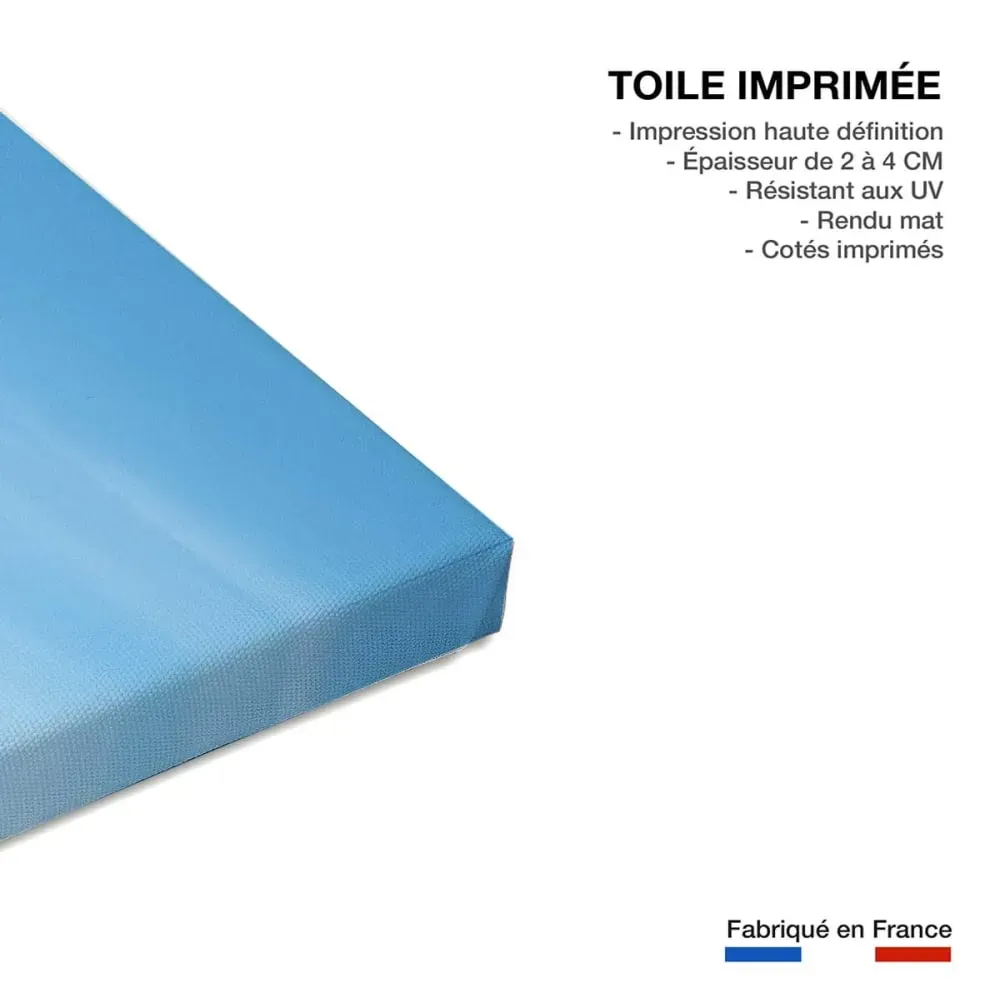 Illustration numéro 3 du produit Tableau plage les parapluies de deauville  imprimé sur toile 90x60 cm